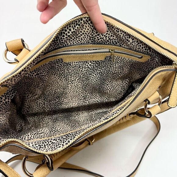 Sole Society Satchel Crossbody Bag Women's 11.5"x14"x6" Faux Leather Pebbled - Picture 7 of 9